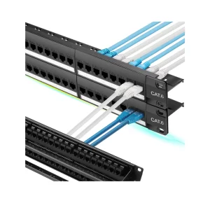 Panel de conexiones Cat6 de 24 puertos Marca: Rapink