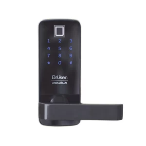Cerradura inteligente con manija para puerta de madera BRK3551B Marca: BRUKEN ASSA ABLOY